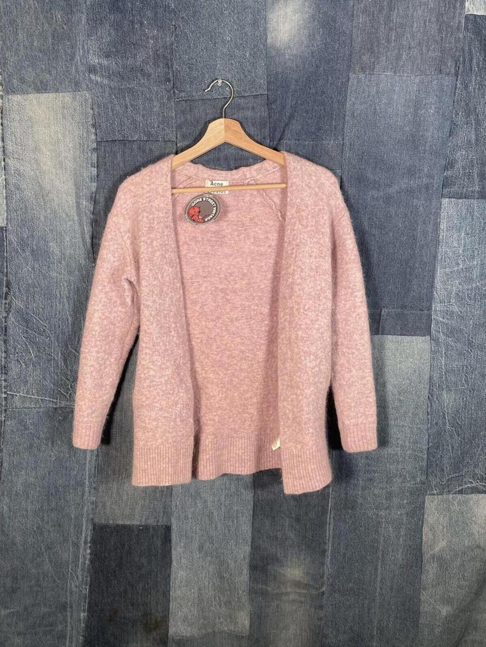 Acne Studios Pink Mohair Cardigan
